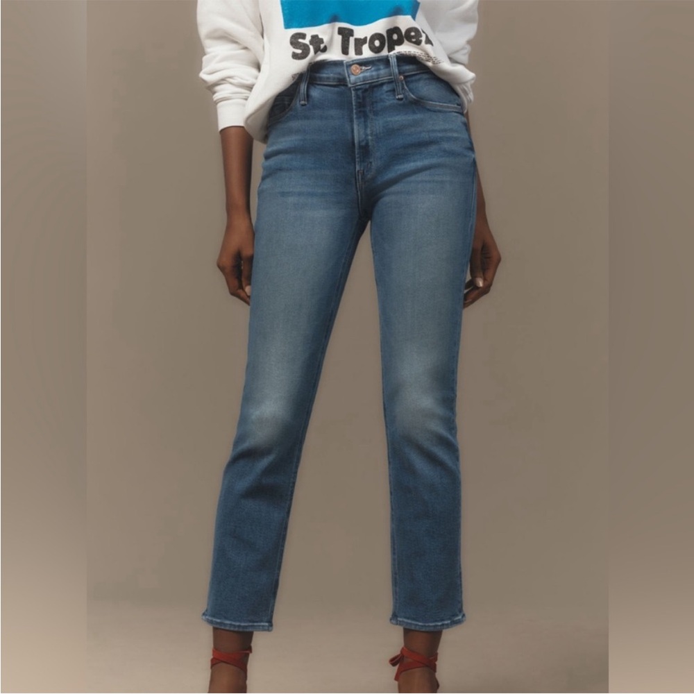 NEW MOTHER MID RISE DAZZLER CROP DIFFERENT STROKES *SIZE 28